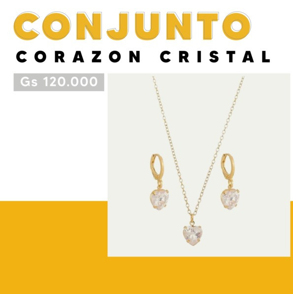 Conjunto Corazon Cristal